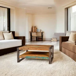 Meubles Tv Industriels|Meubles Tv En Bois|Caravelle Meuble TV bois recyclé métal 4 tiroirs