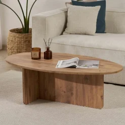 Meubles Tv En Bois|MARFA Meuble TV design effet travertin - 3 portes, niches