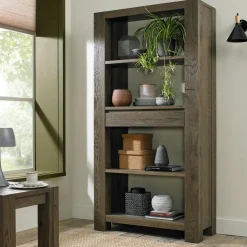 Meubles Tv En Bois|ALLEN Meuble tv en bois de chêne fumé