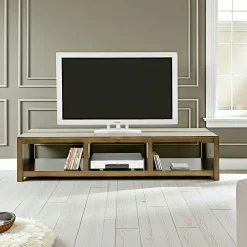 Meubles Tv En Bois|Gala Meuble TV hévéa 3 niches 162cm