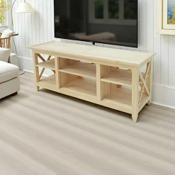 Meubles Tv En Bois|Maori Meuble TV Hévéa 6 niches 140x45x58cm TRADITION