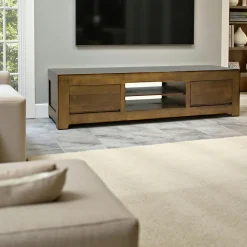 Meubles Tv En Bois|Olga Meuble TV hévéa 150cm