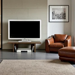 Meubles Tv En Bois|Helena Meuble TV Hévéa 100x35x30cm