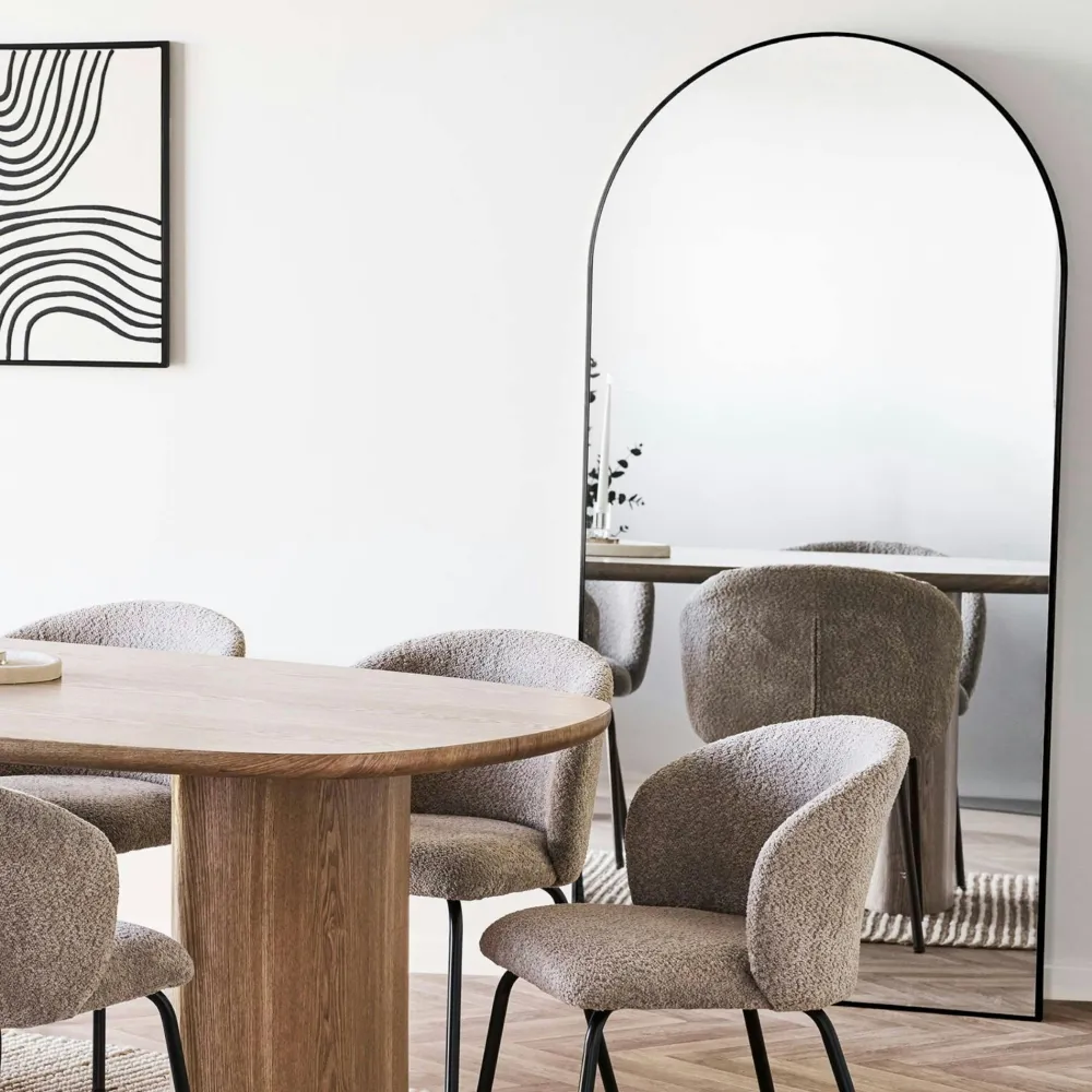 Miroirs|SEOUL Miroir arche avec cadre doré 90x180 cm