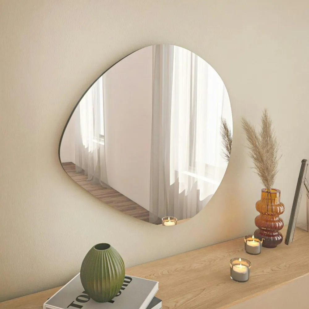 Miroirs|CODY Miroir d'entrée organique 60 cm - lignes naturelles