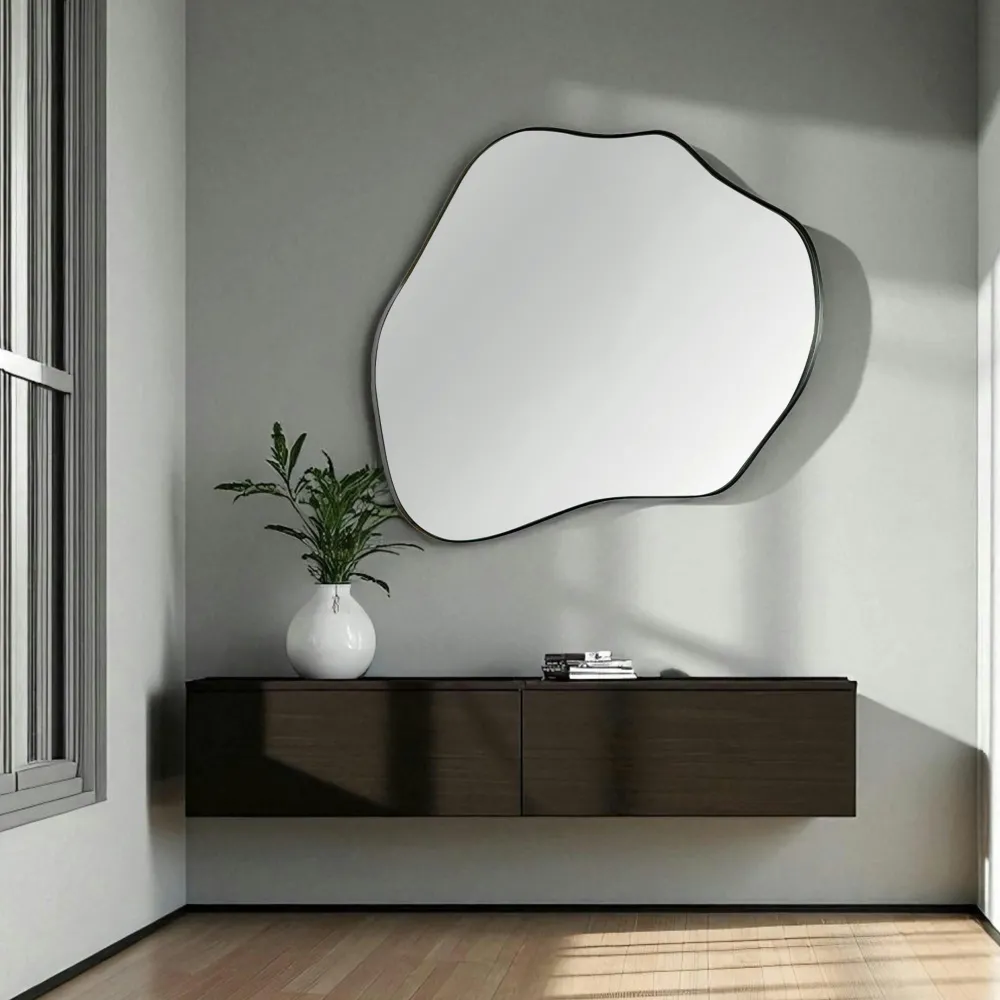 Miroirs|BRIG Miroir design organique - bords noirs