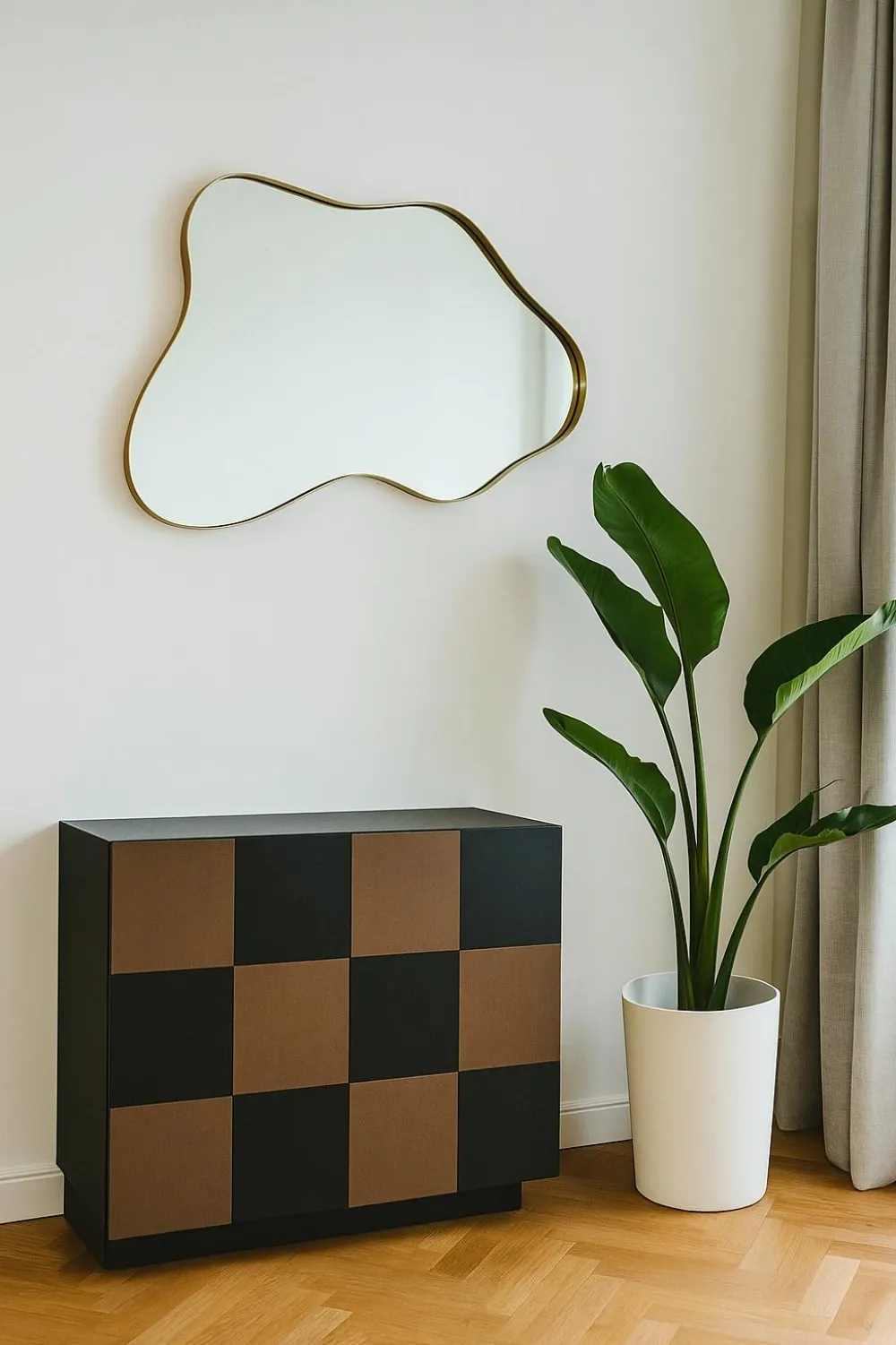 Miroirs|BRIG Miroir design organique - bords noirs