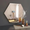 Miroirs|CODY Miroir mural design hexagonal - lignes décoratives 70 cm