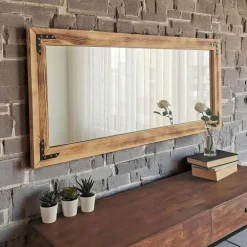 Miroirs|HILO Miroir mural en bois clair - format horizontal