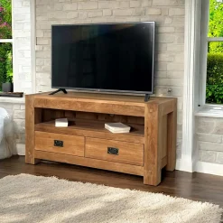 Miroirs|Fjord Miroir mural en bois naturel avec cadre épais - 150 cm