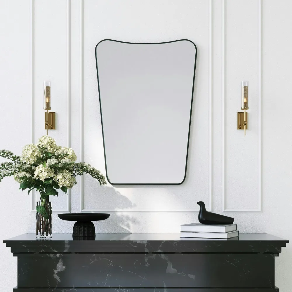 Miroirs|CODY Miroir mural moderne asymétrique 70 cm - style organique