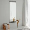 Miroirs|CODY Miroir mural vertical - bandeau verre fumé