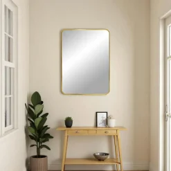 Miroirs|SEOUL Miroir ovale avec cadre doré 50x80 cm