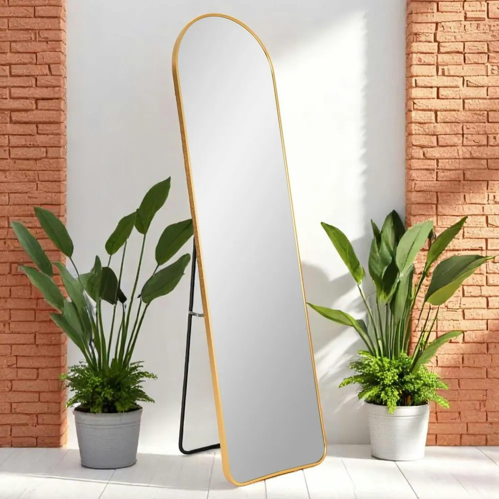 Miroirs|CODY Miroir plein pied arche décorative, effet marbre 160 cm