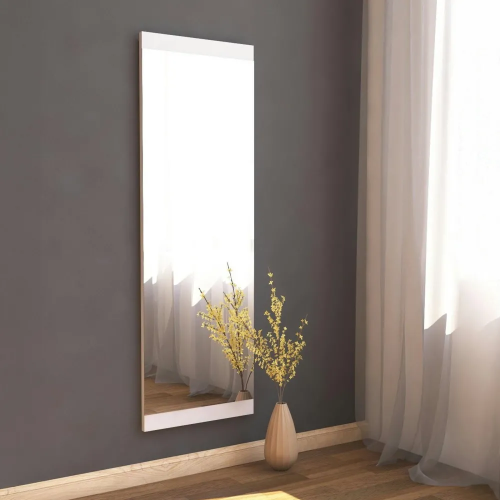 Miroirs|CODY Miroir rectangulaire blanc 120 cm - à poser ou suspendre
