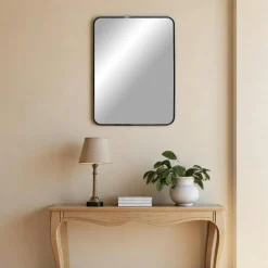 Miroirs|SEOUL Miroir rectangulaire moderne avec cadre doré 50x70 cm