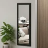 Miroirs|CODY Miroir rectangulaire mural avec cadre noir 105 cm