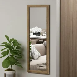 Miroirs|CODY Miroir rectangulaire mural avec cadre noir 105 cm