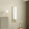 Miroirs|CODY Miroir rectangulaire mural demi-cadre effet bois 120 cm