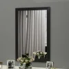 Miroirs|CODY Miroir rectangulaire mural avec cadre noir 75 cm