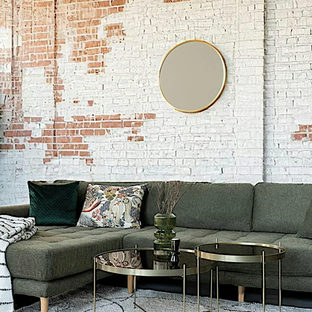 Miroirs|SEOUL Miroir rond avec cadre en aluminium noir ø60 cm