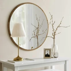Miroirs|CODY Miroir rond blanc Ø60 cm - entrée, salon