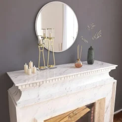 Miroirs|CODY Miroir rond moderne avec fin cadre noirØ60 cm