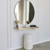 Miroirs|CODY Miroir rond moderne avec bordure dorée Ø90 cm