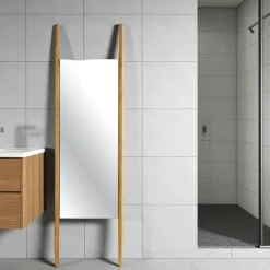 Miroirs|IENA Miroir sur pieds en bois clair - style épuré, 170 cm