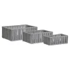 Rangements Déco·Paniers / Boîtes De Rangement|Vannerie Rotin| Panier de rangement déco en coton gris et blanc (lot de 3)