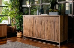 Buffets Contemporains|Buffets Contemporains|RIVERSIDE Petit buffet moderne chêne acier