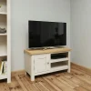 Meubles Tv En Bois|BATH Petit meuble TV en bois finition gris clair