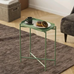 Bouts De Canapé En Métal|SFAX Petite table d’appoint noire - structure ronde, métal