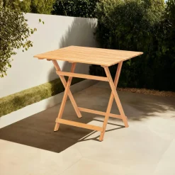 Tables De Jardin|SORA Petite table de jardin pliante en bois 50 cm