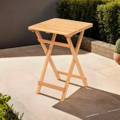 Tables De Jardin|SORA Petite table de jardin pliante en bois 60 cm