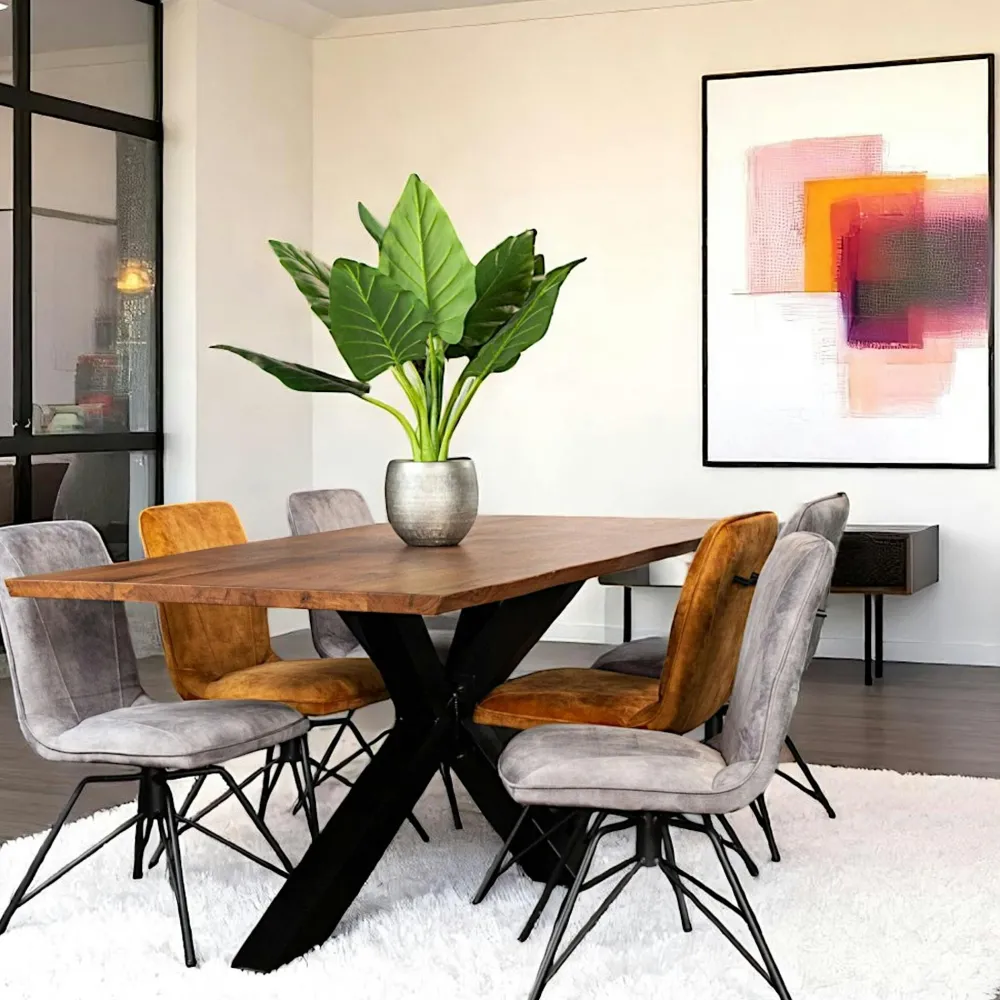 Bouts De Canapé En Bois|Arizona Petite table de salon en teck Ø40 cm, style exotique