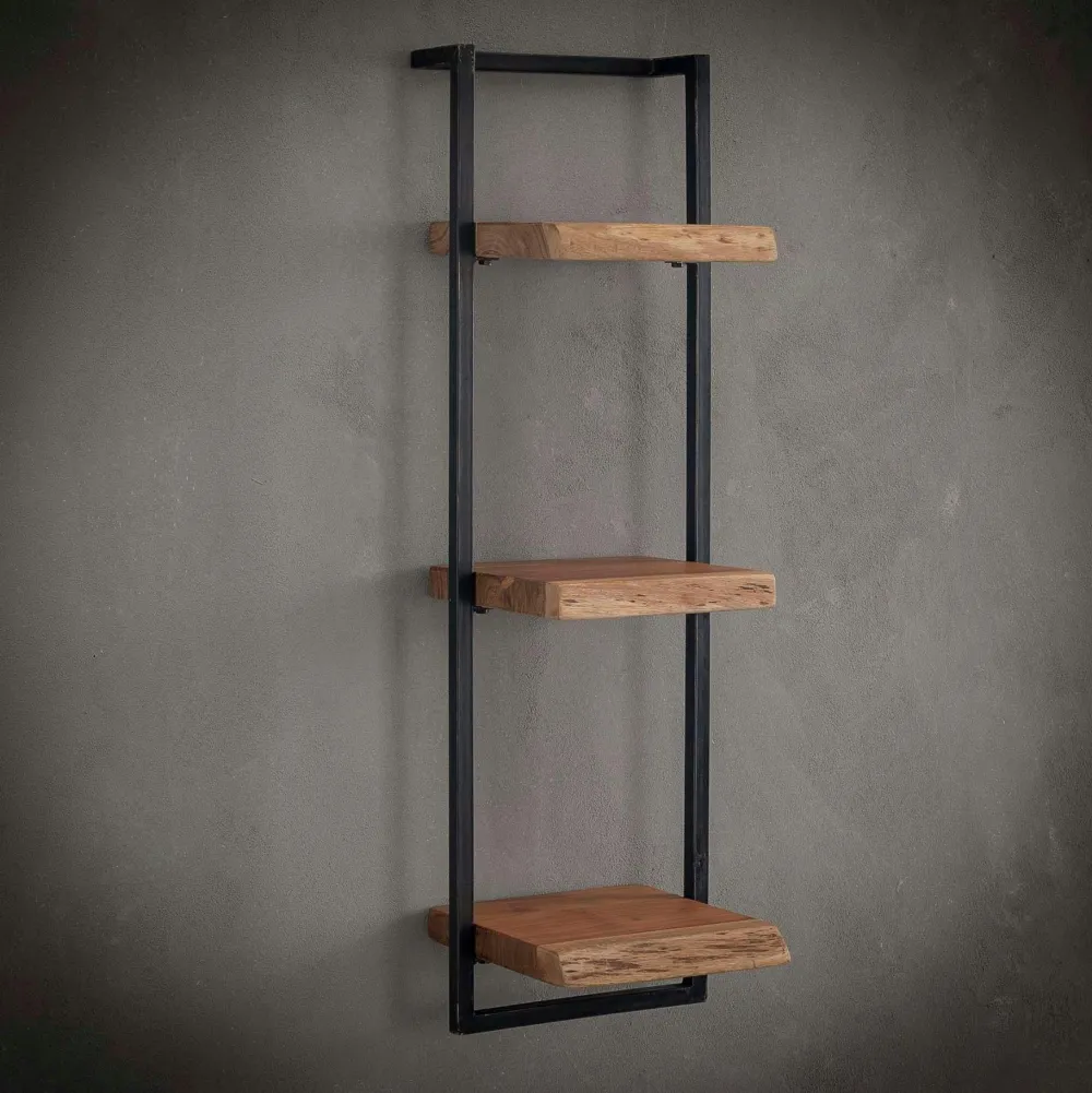 Meubles De Salon·Etagères Murales|Meubles De Rangement·Etagères Murales|Melbourne Petite étagère murale bois métal (lot de 5)