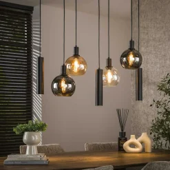 Suspensions / Lustres|Lampes À Poser·Lampe Style Industriel|Niagara Plafonnier en verre déformé 3 couleurs