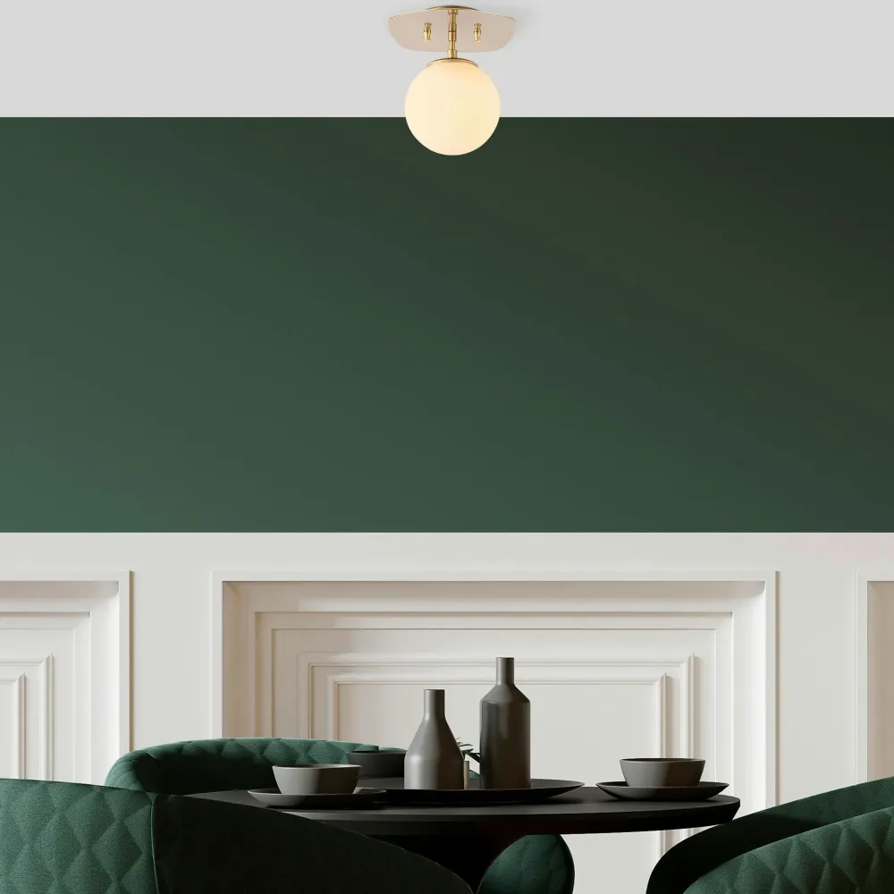 Suspensions / Lustres|SIERRE Plafonnier globe – finition dorée chic