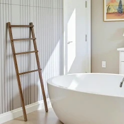 Meubles De Salle De Bains·Rangement Salle De Bains|Olga Porte serviette échelle hévéa h160cm