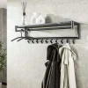 Meubles D'Entrée·Portemanteaux|Portemanteaux Industriels|RALF Portemanteau moderne 10 crochets avec étagère et tringle