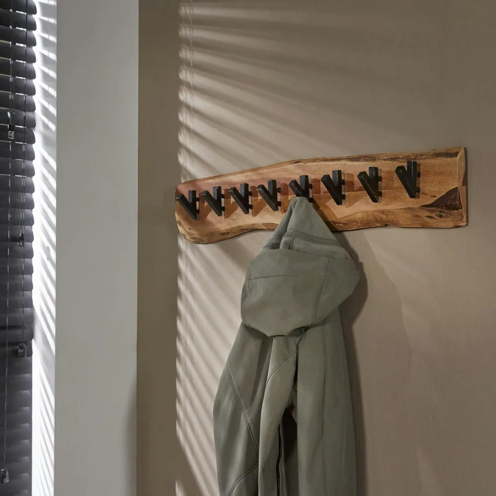 Meubles D'Entrée·Portemanteaux|TRIBECA Portemanteau mural bois massif 5 crochets