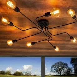 Meubles D'Entrée·Portemanteaux|Portemanteaux Industriels|Melbourne Portemanteau mural d'entrée bois massif 8 patères + tringle TRIBECA