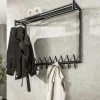 Meubles D'Entrée·Portemanteaux|Portemanteaux Industriels|RALF Portemanteau mural gris foncé 20 crochets, 1 tringle