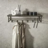 Meubles D'Entrée·Portemanteaux|RALF Portemanteau mural vintage 1 étagère 6 crochets