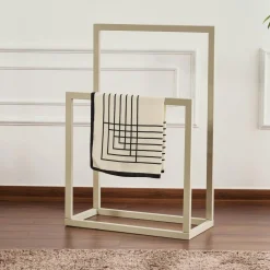 Meubles De Chambre·Valets De Chambre|SFAX Porte-serviettes sur pied - 2 barres noires, style design