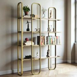 Meubles De Chambre·Valets De Chambre|SFAX Porte-serviettes sur pied - 2 barres dorées, style design