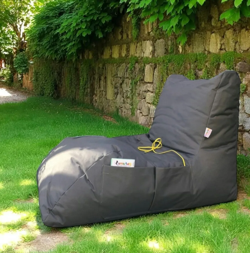 Transats / Bains De Soleil|ARTA Pouf bain de soleil XXL imperméable – gris