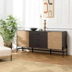 Univers Déco·Vintage|Meubles De Salon·Poufs|TIM Pouf carré en velours côtelé gris perle