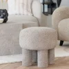 Meubles De Salon·Poufs|BRUGES Pouf de salon gris clair sur pieds